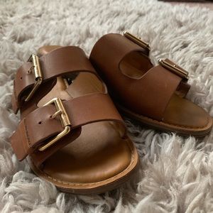 Bug buckle sandals